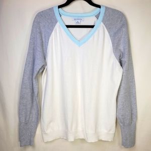 Liz Claiborne Pullover V Neckline Cotton Rabbit Hair Blend Sweater Size XL